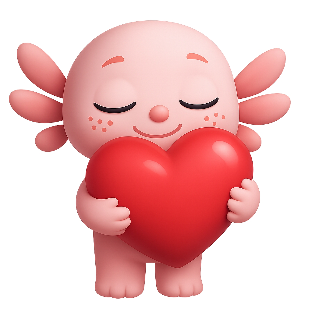 FABU companion holding a heart